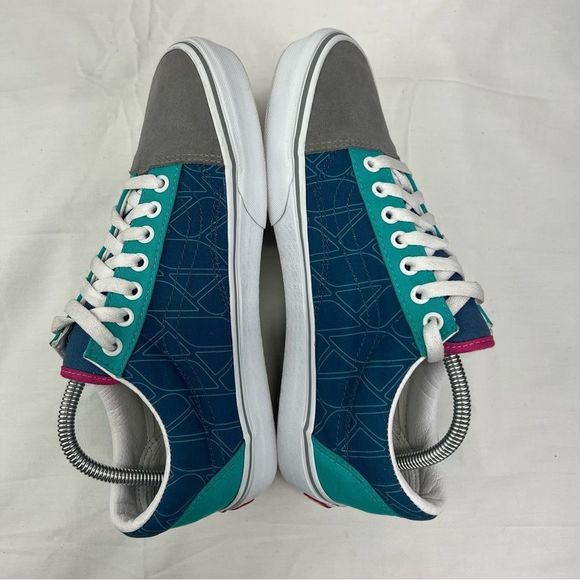 VANS Off The Wall Gray Suede Toe Box Low Lace Up Skate Sneaker Men’s 9 - Picture 6 of 9